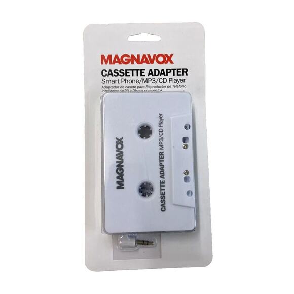 Magnavox Cassette Adapter - Smart Phone/MP3/CD Player to 3.5mm Adapter - NEW - Picture 1 of 2